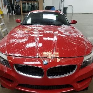 Clear Bra for red BMW AZ front