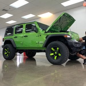 Green Jeep Clear Bra in Mesa AZ