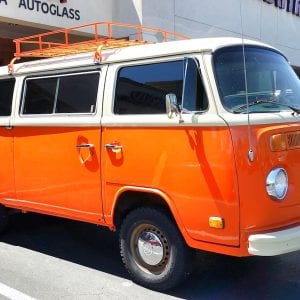 Orange Volkswagen Van Window Film