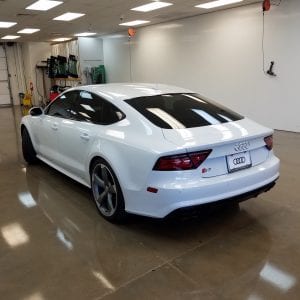 White Audi V8T S7